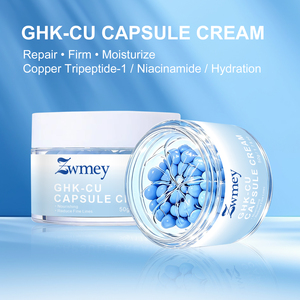 Crema in Capsule con Peptidi di Rame Blu GHK-Cu per Cura della Pelle del <span class=keywords><strong>Viso</strong></span>, Anti-Invecchiamento, Riduzione Rughe Sottili, Idratante Riparatore, Etichetta Privata - Product Image 1