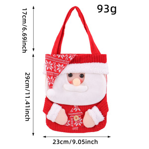 Christmas Party Favor Bag Candy Storage Hand Bag Santa Snowman <b>Reindeer</b> <b>Xmas</b> Gift Packaging Supplies - Product Image 6