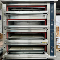 Four à rôtir industriel 4 étages 16 plateaux 400x600mm Restaurant Four à rôtir pour poulet Boulangerie commerciale Four à pizza à pain au gaz pour la cuisson