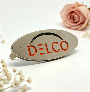 OEM Embossed Metal Pin Plates Zinc Alloy Brushed Metal Brand Labels for <b>Baseball</b> <b>Caps</b> Hats - Product Image 4