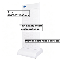 Présentoir de Magasin Personnalisé en Métal à Panneaux Perforés pour Appareils Électroménagers Intelligents : Purificateur d'Eau, Humidificateur, Aspirateur Robot, Outils