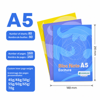 Cahier d'exercices scolaire OEM agrafé, couverture cartonnée sur mesure, fabricant de cahiers d'exercices pour la pratique en classe