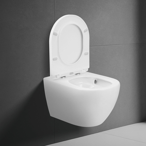 Ensemble <span class=keywords><strong>de</strong></span> toilettes murales en céramique moderne avec réservoir encastré, accessoires <span class=keywords><strong>de</strong></span> salle <span class=keywords><strong>de</strong></span> bain, idéal pour l'hôtellerie - Product Image 3