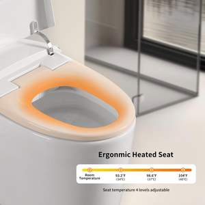 Inteligente Alongado One-Piece <span class=keywords><strong>Toilet</strong></span> Tankless Design Built-In Bidé Pé Sensor Auto Flush Assento Aquecido Água Quente/Seco LED Inclui - Product Image 4