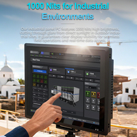 Fabricación de Panel PC Industrial Todo en Uno Personalizado de 1000 Nits, 12.1, 15, 15.6, 17, 19, 21.5 Pulgadas, 19 Pulgadas, Core I7 con Puerto VGA