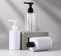 Flacon de recharge carré 500 ml pour shampoing d'hôtel, distributeur de lotion en plastique PET avec pompe, estampage doré, impression UV, pour gel douche, lotion corporelle, soin de la peau