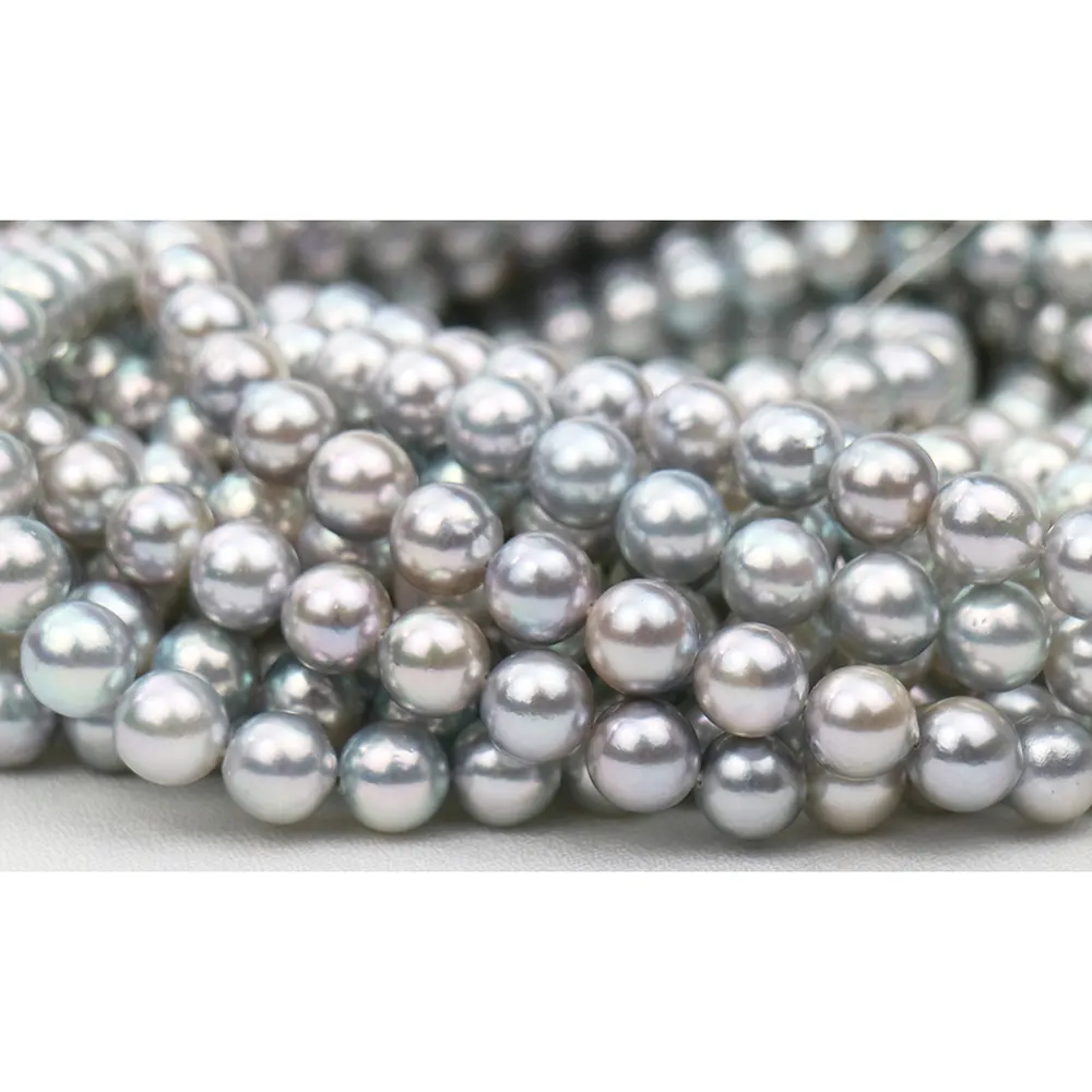 Japanese Akoya real pearl necklace natural pearl strand for sale