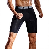 Shorts de sport trois quarts pour homme, solides, à haute élasticité, respirants et à séchage rapide, pour la remise en forme, le basketball et l'entraînement