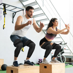 Correas elásticas para hombres y mujeres, tirantes <span class=keywords><strong>de</strong></span> soporte para entrenamiento <span class=keywords><strong>de</strong></span> piernas para el <span class=keywords><strong>dolor</strong></span> <span class=keywords><strong>de</strong></span> rodilla - Product Image 6