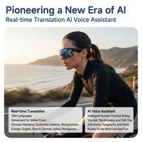 Occhiali Intelligenti con AI, Traduzione in Tempo Reale, Assistente Vocale, Attivazione Touch, Audio Hi-Fi, IPX4, Anti-UV