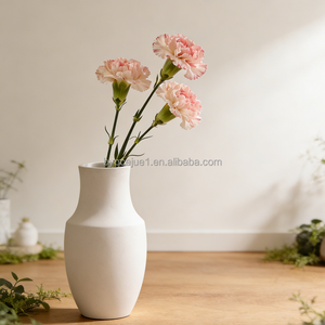 Vaso in <span class=keywords><strong>Cemento</strong></span> Bianco Minimalista Nordico, Materiale Ecologico, Texture Opaca, Vaso da Tavolo, Decorazione Moderna per Soggiorno - Product Image 4