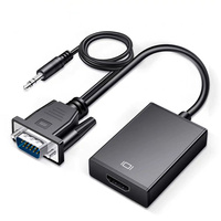 Câble convertisseur SYYTECH Full HD VGA mâle vers HDTV femelle, câble audio USB pour ordinateur PC DVD HD TV Accessoires