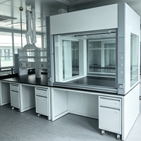 Table de laboratoire avec hotte de ventilation intégrée, résistante aux acides et aux alcalis, pour les opérations en laboratoire