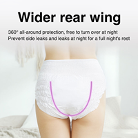 Culotte d'époque étanche double couche en coton doux jetable pour femmes filles adolescentes avec coussinets culotte menstruelle étanche pour femmes