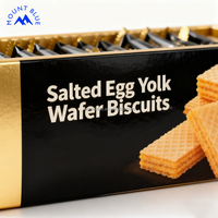 Biscuits de luxe au jaune d'œuf salé, couches croustillantes, saveur riche, biscuits attrayants pour les collations quotidiennes, cadeaux, biscuits fourrés