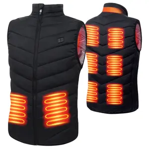Lightweight Usb vest 9 Zones 2 Separate Controller Vest usb jacket heated coat men outdoor heated vest