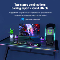 Mini haut-parleur sans fil portable avec lumière RGB, connectivité Bluetooth, support magnétique pour téléphone portable, résistance à l'eau