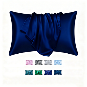 Taie d'oreiller en <span class=keywords><strong>satin</strong></span> lisse, vente en gros du fabricant, housse de <span class=keywords><strong>coussin</strong></span> de lit, fermeture éclair cachée - Product Image 2