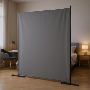 Panel Separador de Ambientes Independiente de 6 Pies, Color Gris, para Oficina o Dormitorio, Diseño Minimalista - Product Image 2