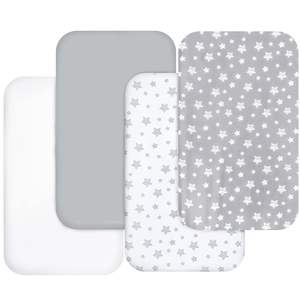 ผ้าปูที่นอนเด็กอ่อนแบบพอดีตัว ผลิตจากผ้าเจอร์ซีย์คอตตอน 100% ลายพิมพ์ - Product Image 1