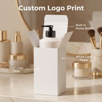 Boîte d'emballage cosmétique personnalisée en carton blanc recyclable pour rouge à lèvres, flacon pompe, pot de crème, coffret cadeau de soins de la peau avec gaufrage