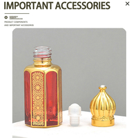 Perfume Árabe Oud de Lujo en Aceite, 3ml, 6ml, 12ml, en Botella de Vidrio con Rodillo Dorado