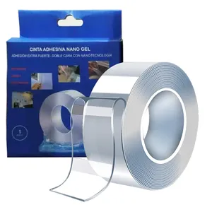 Waterproof No Residue Reusable Strong Heavy Duty Tissue Acrylic Double Sided Adhesive Nano Gel Tape