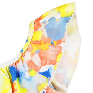 Maillot de bain une pièce à volants pour filles, motif Floral, culotte tanga, Bikini pour la plage - Product Image 4