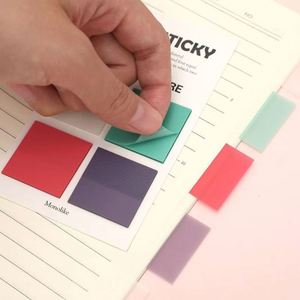 Creative Shaped PET Self-Adhesive <b>Sticky</b> Notes Study Office Use Semi-Transparent Index Notes Fluorescent Book <b>Labels</b> File - Product Image 3