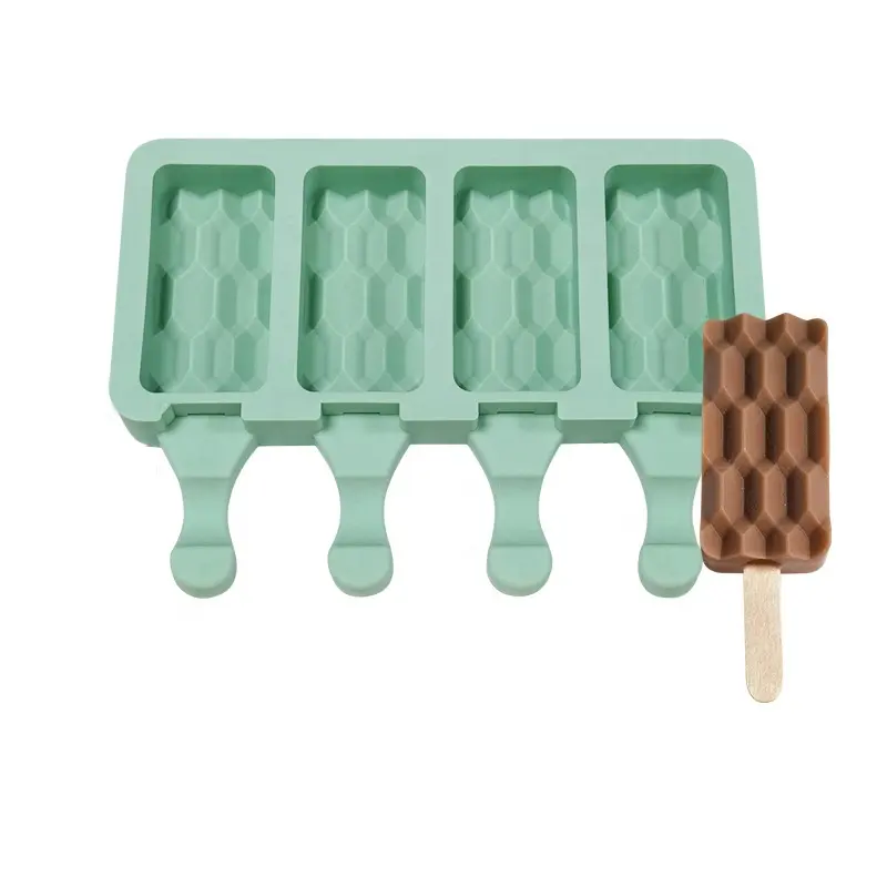 Cetakan silikon es krim baru untuk grosir pabrik kemasan Logo kustom pembuatan permen es loli es Swakarya