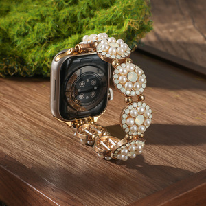 <span class=keywords><strong>Bracelet</strong></span> de perles bling pour <span class=keywords><strong>bracelet</strong></span> <span class=keywords><strong>Apple</strong></span> <span class=keywords><strong>Watch</strong></span>, <span class=keywords><strong>bracelet</strong></span> en strass diamant scintillant pour femmes pour bijoux Iwatch bijoux en métal habillés <span class=keywords><strong>fantaisie</strong></span> - Product Image 5