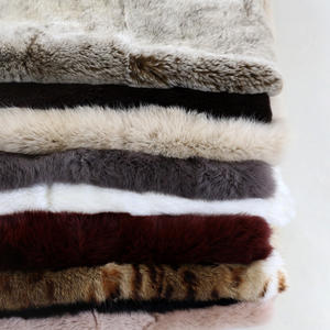 מותאם אישית צבע יוקרה סופר רך חם פלאפי אמיתי ארנב פרווה רול שמיכת עבור מודרני סלון ספה - Product Image 6