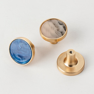 <b>Single</b>-Hole Zinc Alloy Round Drawer Cabinet Door Handle Modern Style for Kitchen Bedroom Bathroom Dresser Use Easy Installation - Product Image 5
