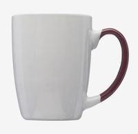 Mug à café Java bicolore personnalisé 12 oz, cadeau promotionnel d'entreprise, impression à l'encre sur céramique, vente en gros