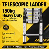 Échelle télescopique pliante en aluminium de haute qualité de la marque JNS, modèle JNS-128A26, 8,53 pieds, capacité de 150 kg, multi-usages, portable