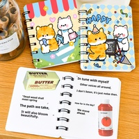 Cuaderno Espiral con Diseño de Gato Adorable, Estilo Caricatura, Atractivo Estético, Tamaño A7, Bloc de Notas de Bolsillo, Regalo Creativo
