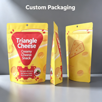 Sachet refermable personnalisé imprimé, recyclable, avec trou de suspension, en plastique alimentaire pour lait et snacks gélifiés
