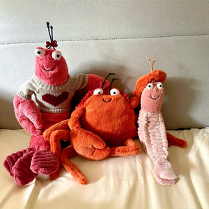 Juguetes de Peluche Estilo Jellycat de Mariscos: Cangrejo, Langosta, Pulpo, Almeja y Ballena Realistas para Niños y Coleccionistas - Product Image 2