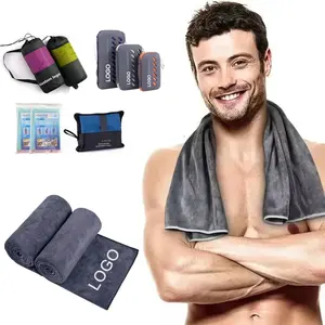 Cheap high quality custom logo microfiber Sports golf fitness outdoor sports Sweat towel absorbent quick drying microfiber towel