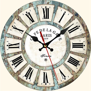 Horloge murale analogique moderne à aiguilles, style antique, avec corps en <span class=keywords><strong>cristal</strong></span>, thème Parisien, pour décoration de maison de campagne française, salon et chambre à coucher - Product Image 4