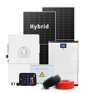 Sistema Completo de Panel <span class=keywords><strong>Solar</strong></span> Longi, Sistema de Energía <span class=keywords><strong>Solar</strong></span> Fuera de la Red de 10kw, Batería de Litio Growatt de 5kw, Sistema <span class=keywords><strong>Solar</strong></span> - Product Image 1