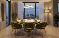 Chaise de salle à manger en velours bulle, design luxueux et nouveau, prix direct usine, avec structure dorée/noire, pour la salle à manger et l'ameublement de la maison.