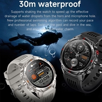 Reloj Inteligente GPS para Exteriores con Pantalla AMOLED Redonda de 1.46'', Resistente al Agua 3ATM, Luz SOS, Llamadas Bluetooth, Brújula, Monitor de Presión y Altitud