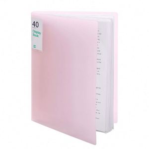 Porte-documents de présentation rose à 40 pochettes, classeur à feuilles transparentes, organiseur de documents - Product Image 1