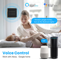 Interruptor Táctil Inteligente Wi-Fi Tuya Estándar Brasileño, Marco de Aleación de Aluminio, Control por Aplicación, Retroiluminación Ajustable, Uso en Interiores, CA