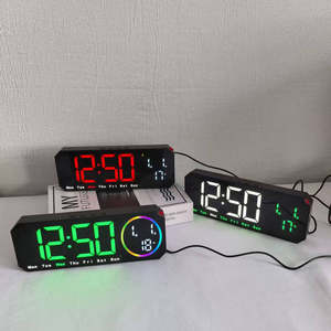 Smart Modern Digital Colorful LED <strong>Large</strong> Desk Alarm <strong>Wall</strong> <strong>Clock</strong> Calendar Date Week Display Temperature Home Office Table Bedroom - Product Image 5