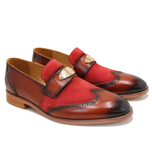 Zapatos de Cuero para Hombre, Talla Grande, Mocasines de Negocios Más Vendidos, Cuero Genuino, Dos Tonos, Estilo Británico, Cómodos, Duraderos y Elegantes - Product Image 5