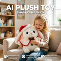Jouet parlant AI, lapin en peluche, reconnaissance vocale, conversation interactive tactile, compagnon émotionnel, apprentissage précoce, cadeau de Noël