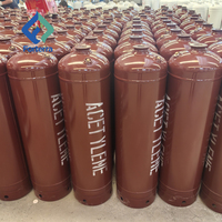 Bouteille d'acétylène sans soudure pour soudage, 25L 40L, gaz acétylène C2H2 de haute qualité et haute pureté