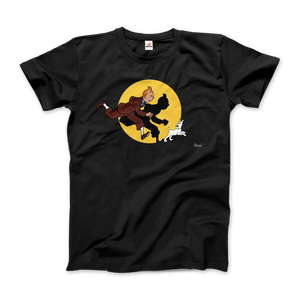 T-shirt Tintin et Milou (Snowy) frappés par un projecteur - Product Image 1